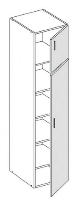 Komero 236cm korkea - Komerot ja korkeat kaapistot - 236K3 - 1